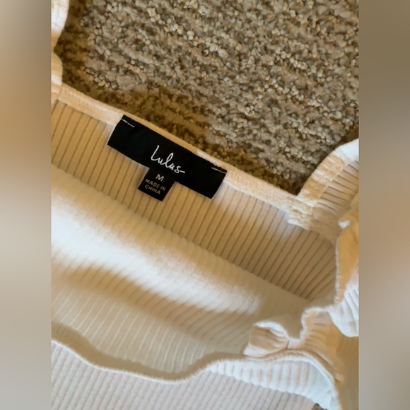 LULUS Ribbed Ruffle Strap Bodysuit - Picture 3 of 4